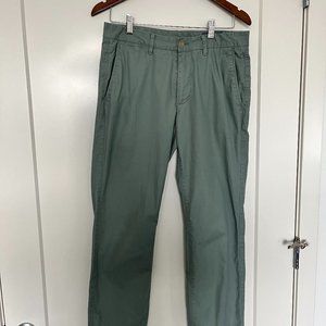 Bonobos Cotton Pants Sage Green 31x30